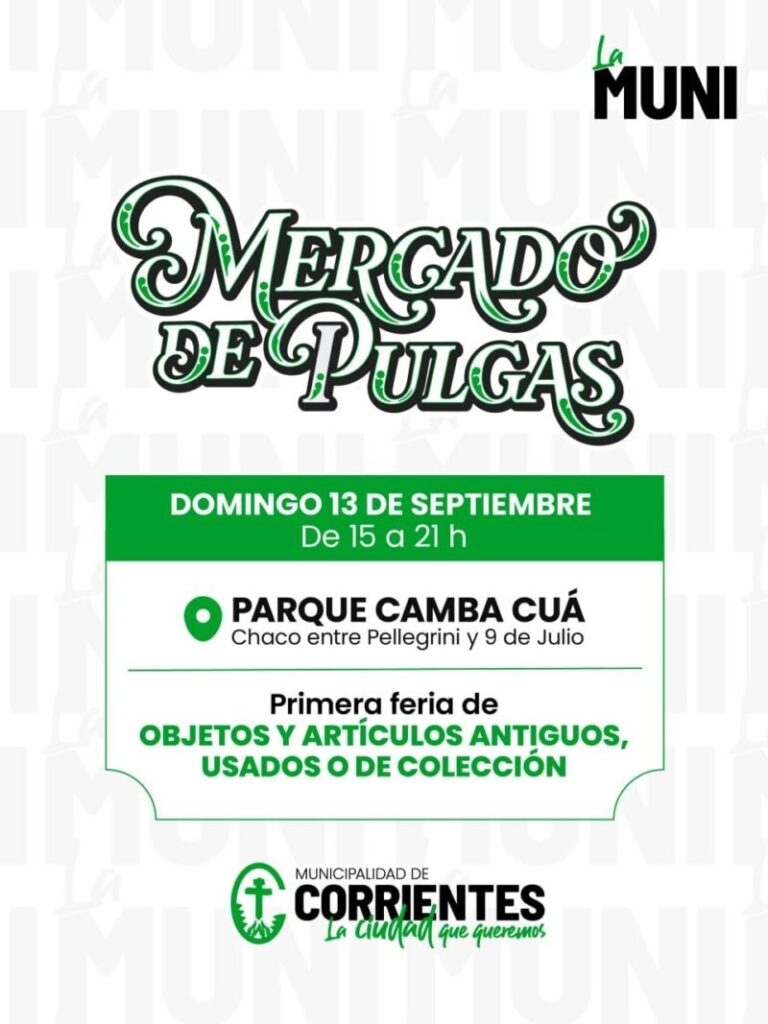 Parque Camba Cuá durante el Mercado de Pulgas municipal