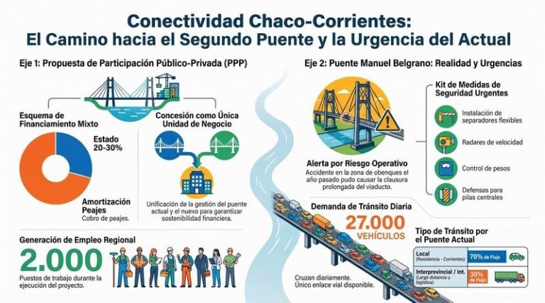 Ingeniero Benicio Szymula durante su exposición sobre el segundo puente Corrientes-Chaco