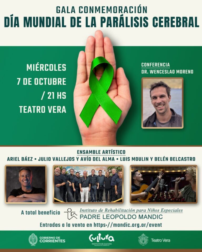 Teatro Vera de Corrientes durante la Gala por el Día Mundial de la Parálisis Cerebral