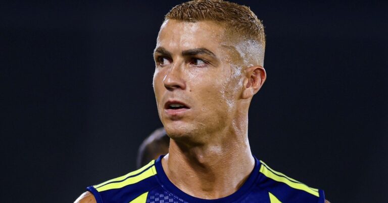 Cristiano Ronaldo en un entrenamiento con la selección de Portugal