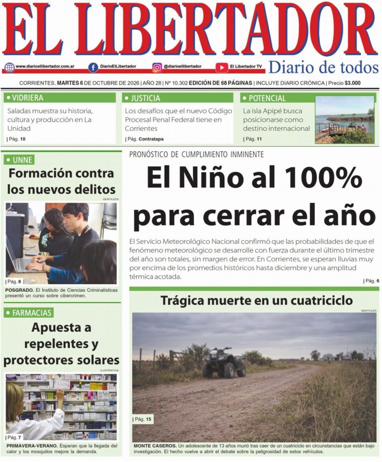 Portada del diario digital del 6 de octubre de 2026