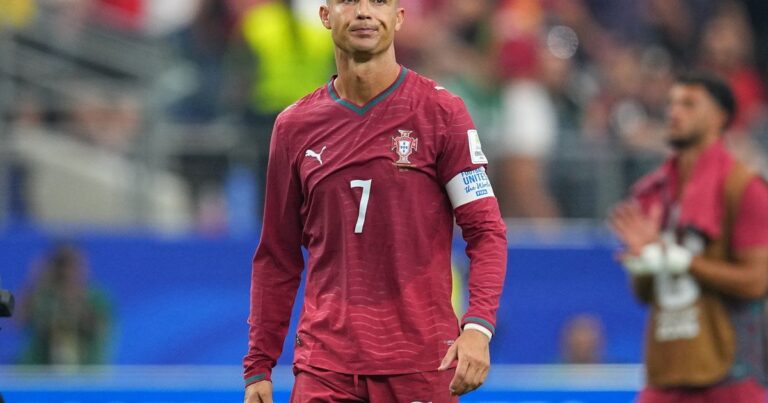 Cristiano Ronaldo durante un partido con la selección de Portugal