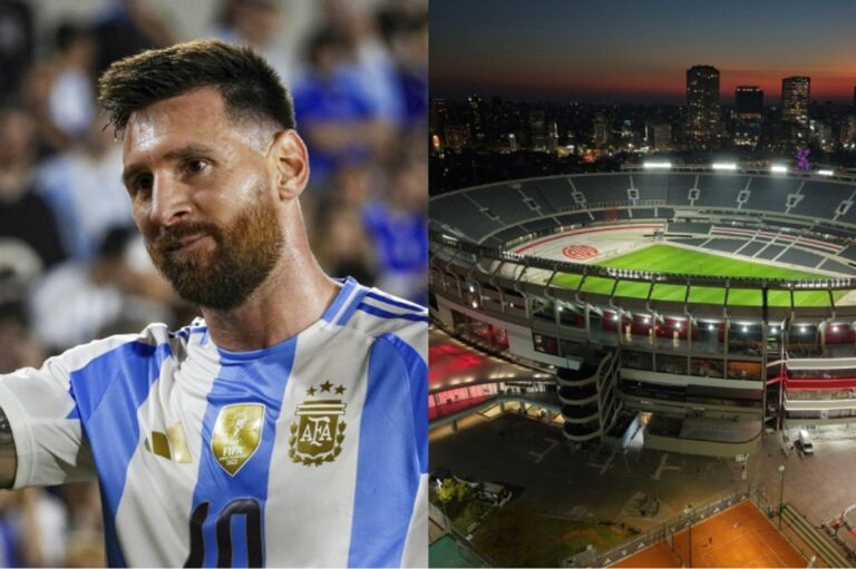 Lionel Messi durante un partido con la Selección argentina