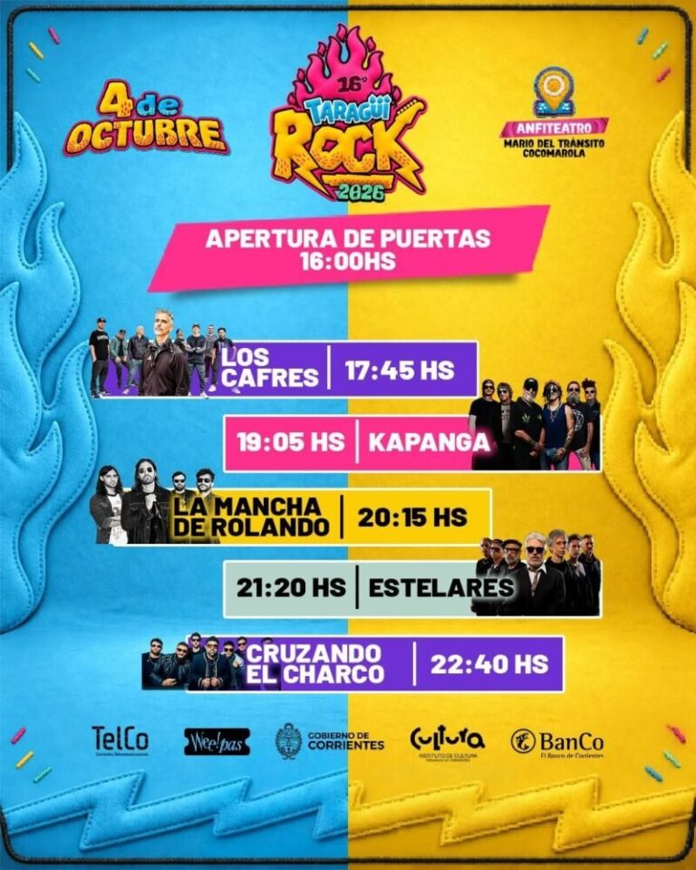 Escenario del Anfiteatro Mario del Tránsito Cocomarola durante el festival Taragüi Rock